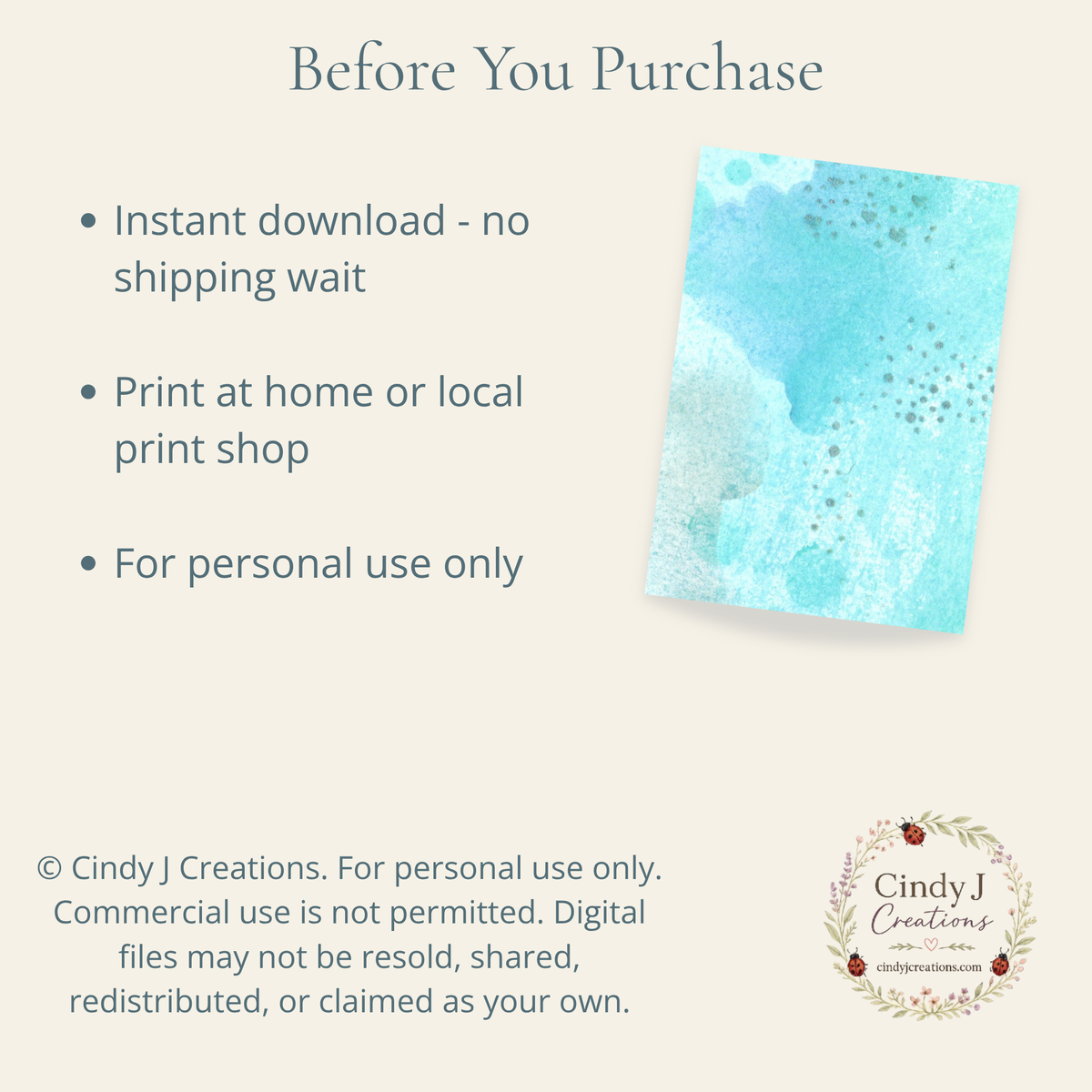Whispering Waters Affirmation Deck (Digital Download)