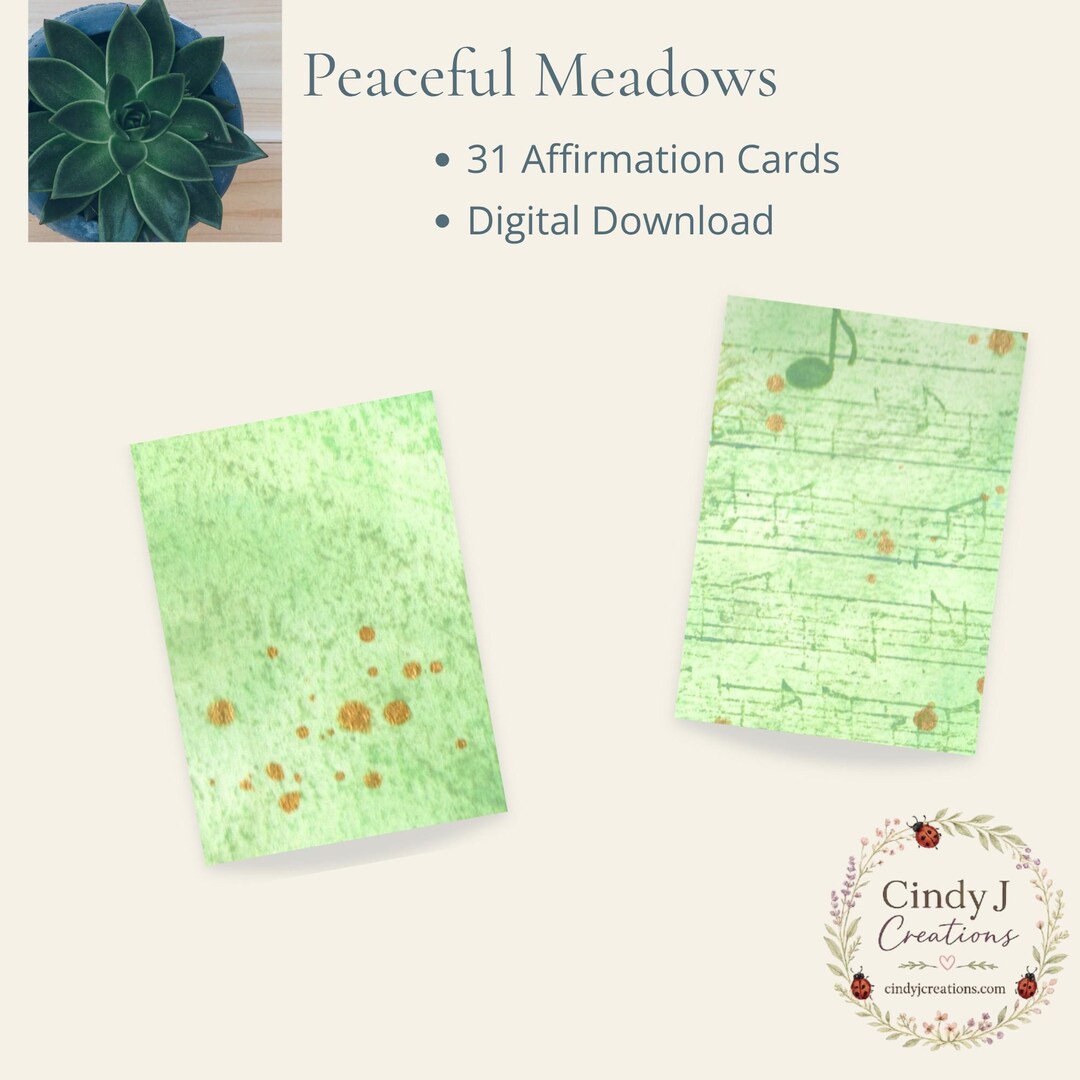 Peaceful Meadows Affirmation Deck